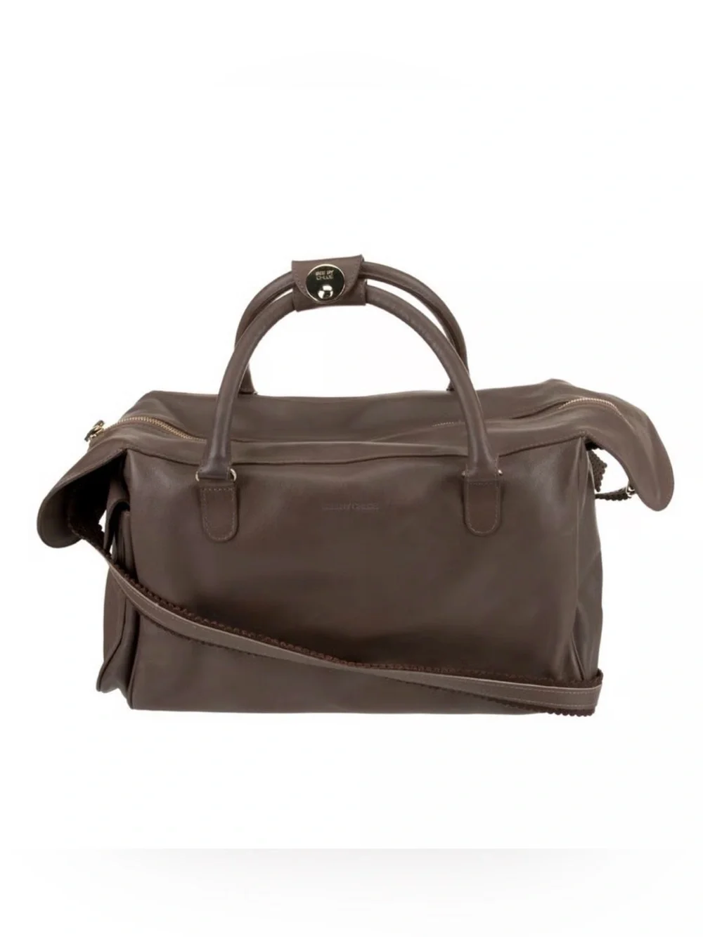 See By Chloe Taupe Leather Satchel with Perforated Strap